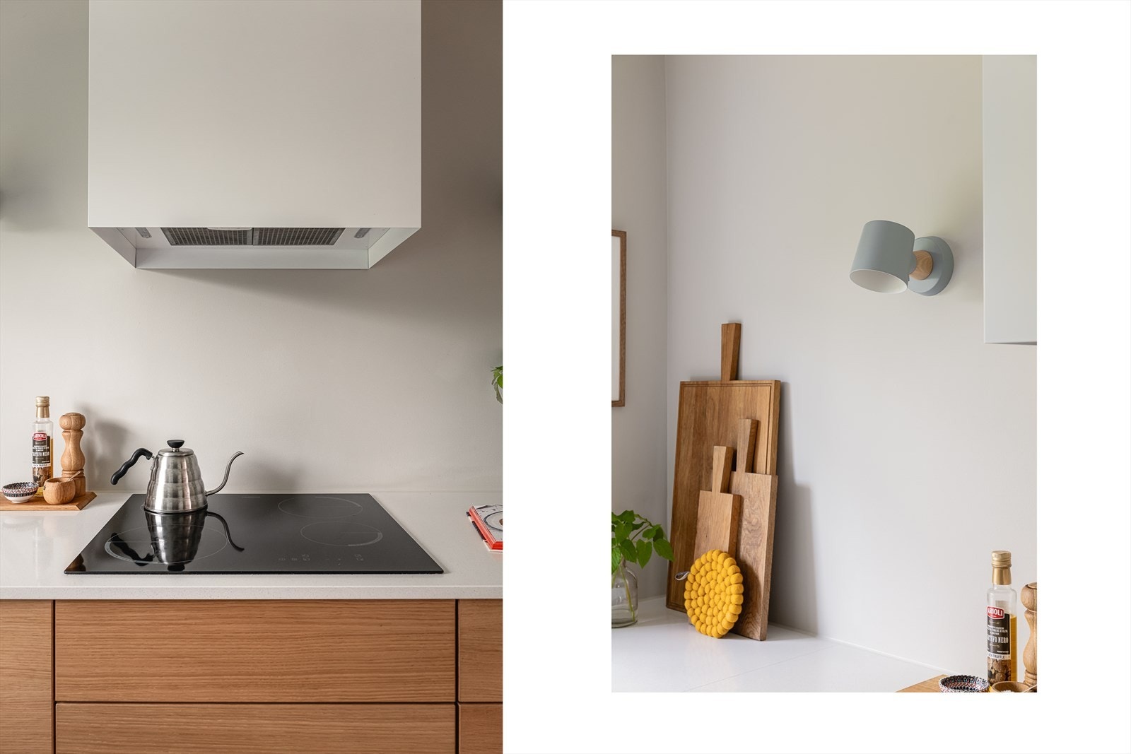 Av integrerte hvitevarer er det induksjonsplatetopp, stekeovn, oppvaskmaskin, kjøl- og frys. Galleribilde