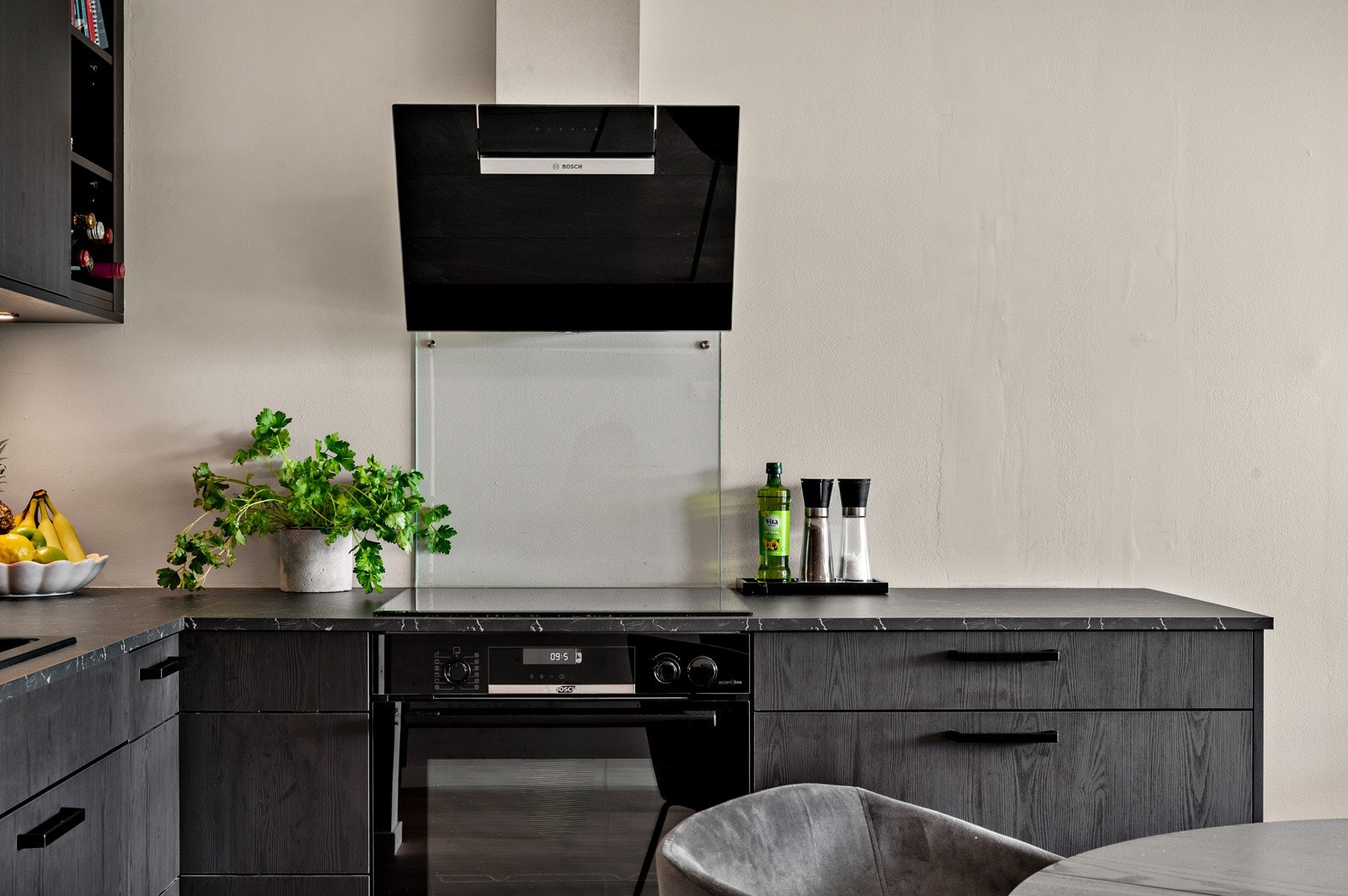 De integrerte hvitevarene vil følge boligen ved salg. Galleribilde