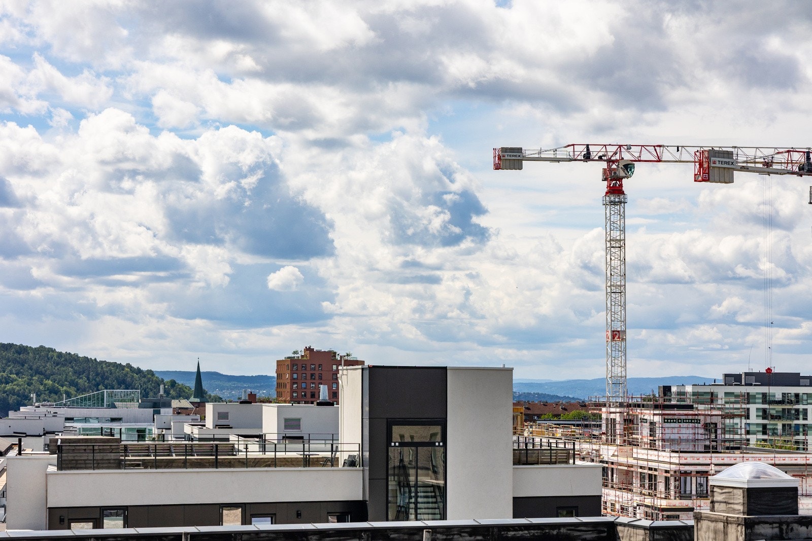 Utsikt fra takterrassen Galleribilde