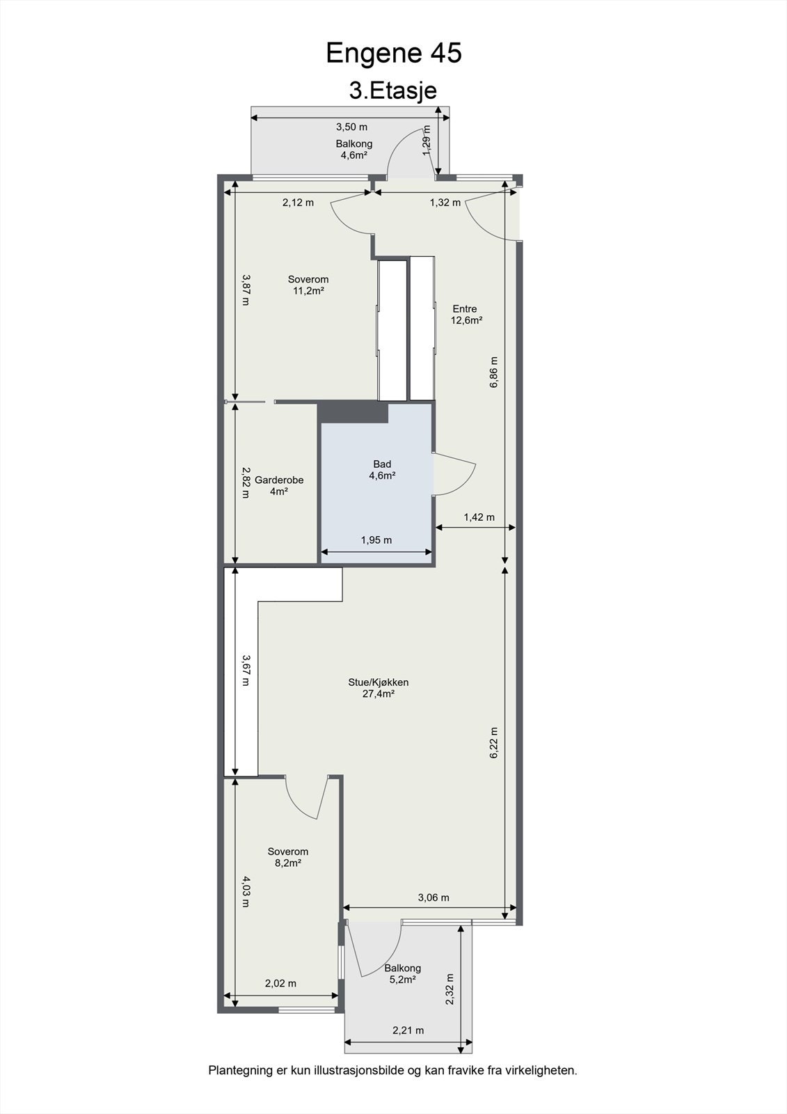 Plantegning Engene 45 Galleribilde