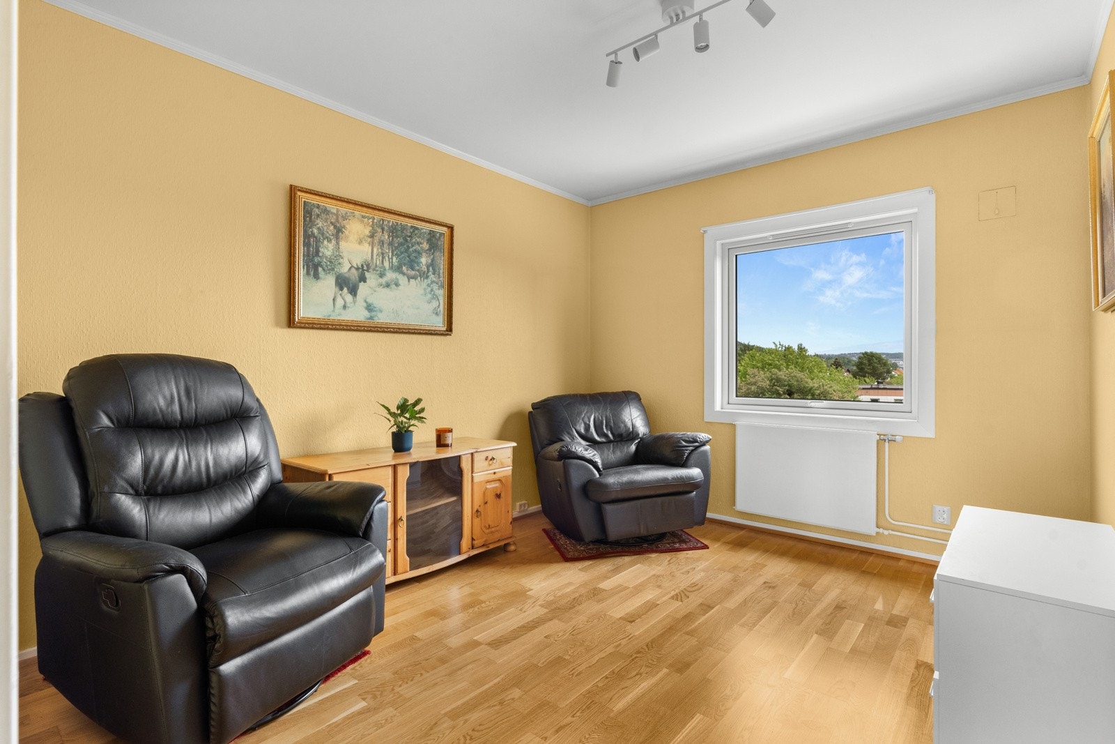 Soverommet blir burkt som et oppholdsrom. Galleribilde