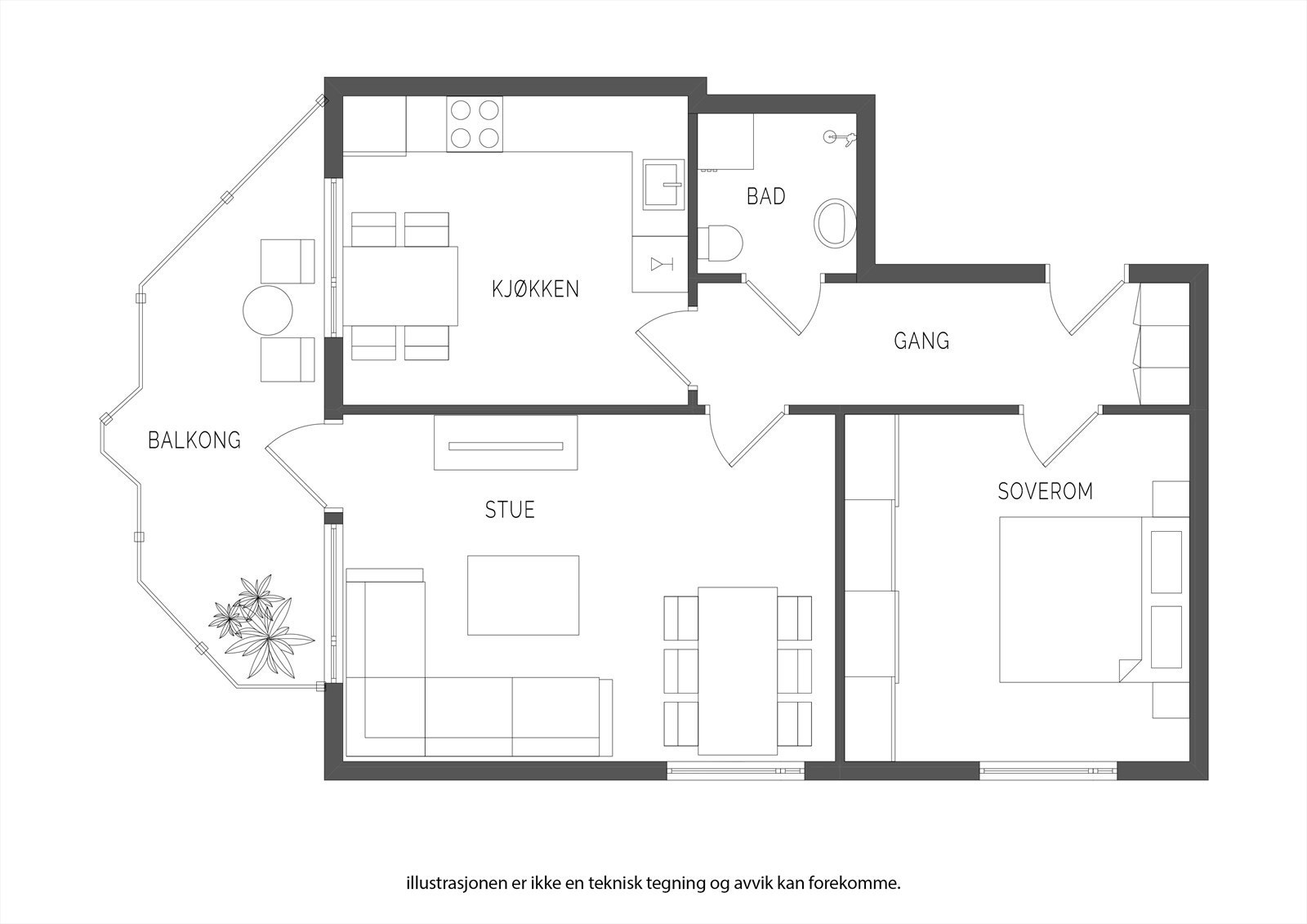 Svært god og effektiv planløsning Galleribilde