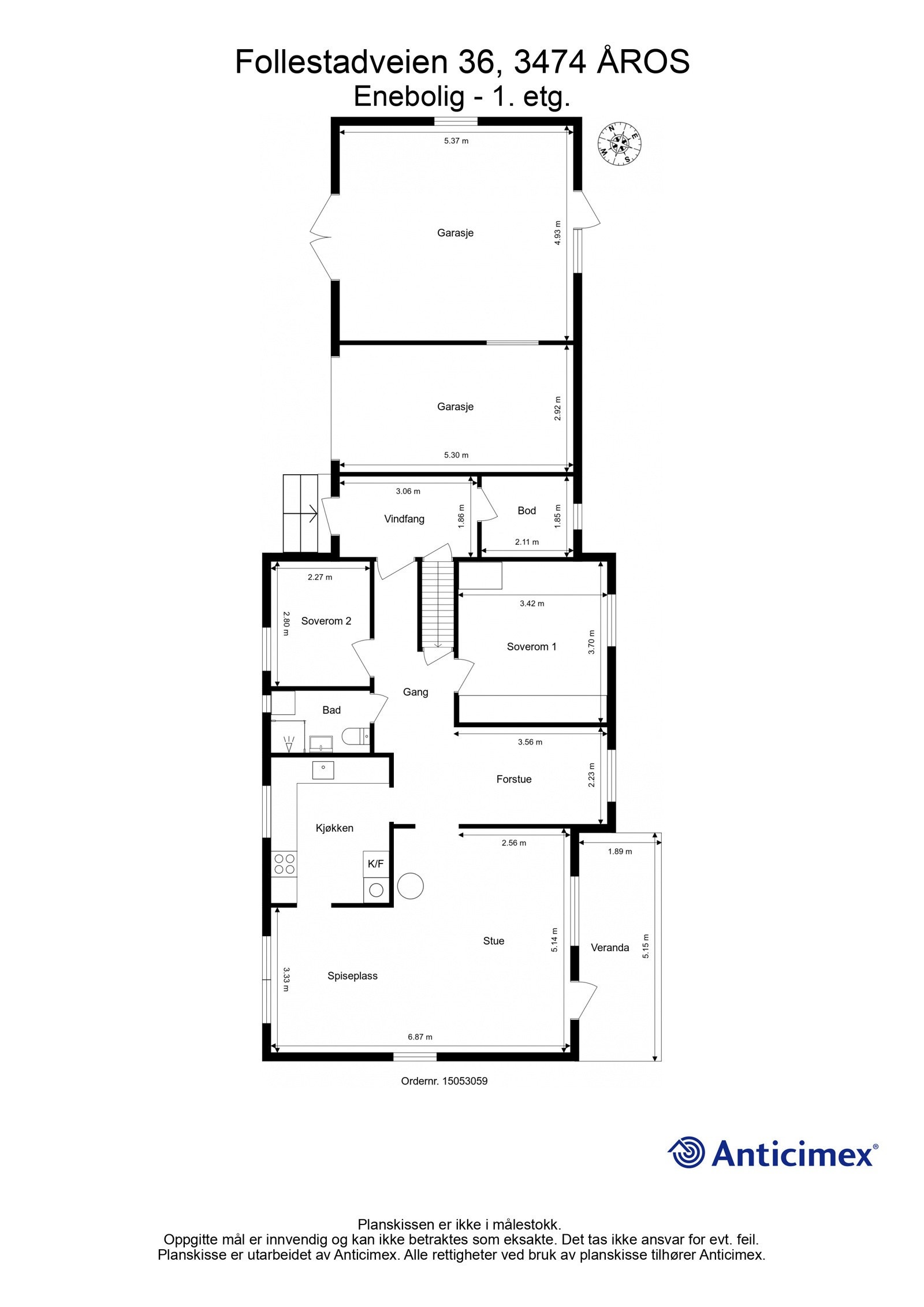 Plantegning 1.etasje Galleribilde