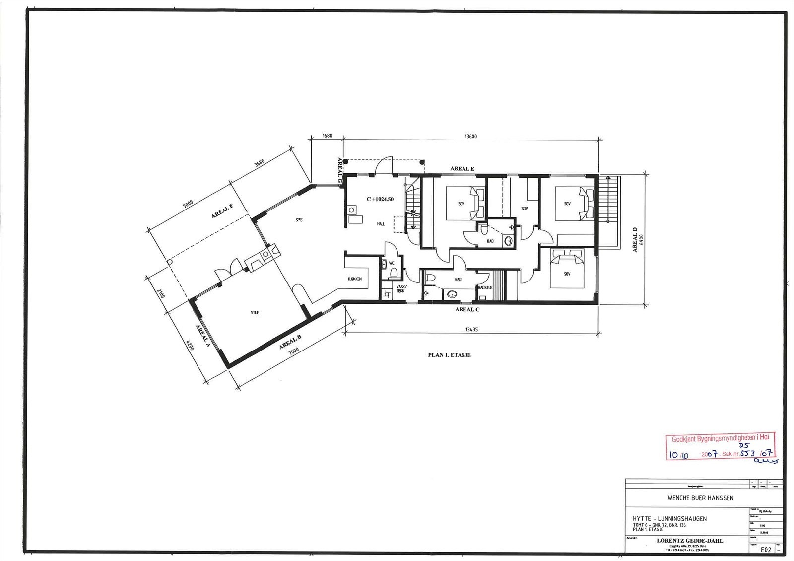 Plantegning 1. etasje Galleribilde