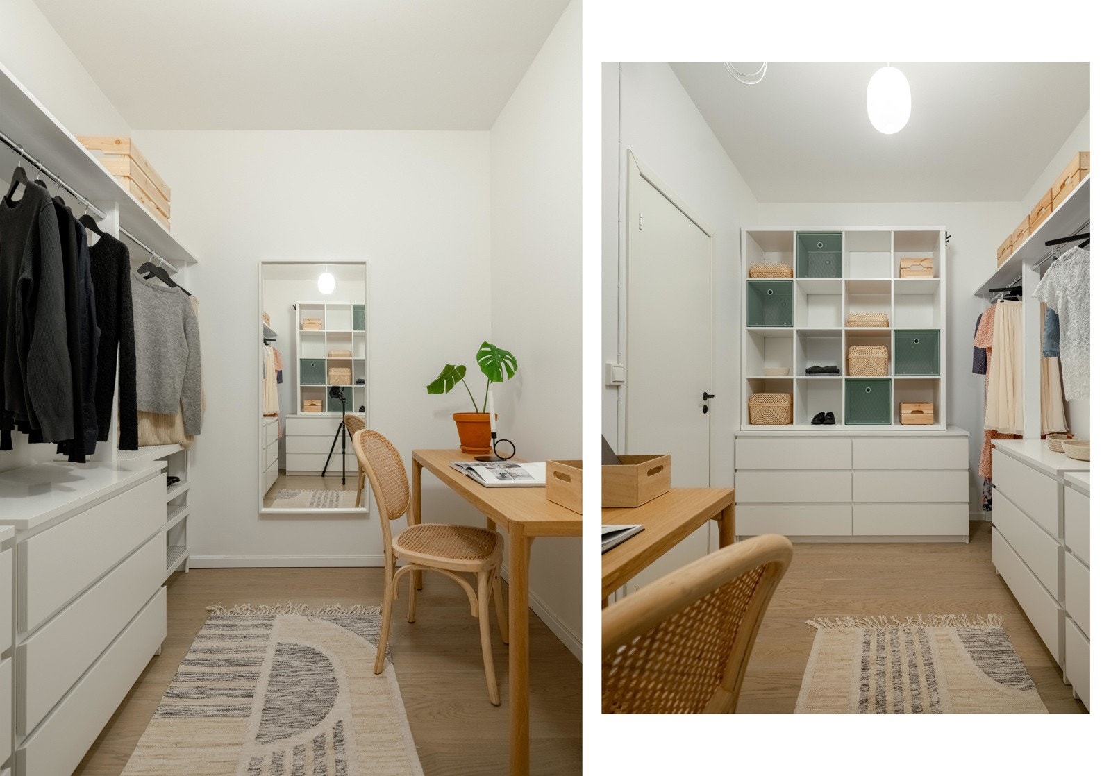 Her er en stoor walk-in garderobe, som også er perfekt som bodoppbevaring. Galleribilde