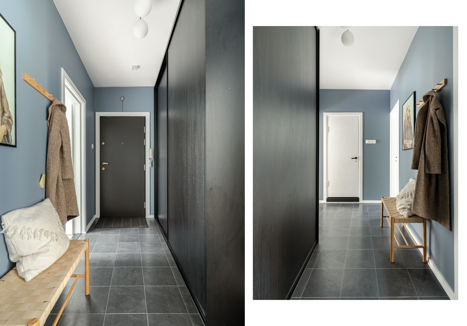 Gangen er et godt sted å komme inn, med stor garderobeplass. Galleribilde