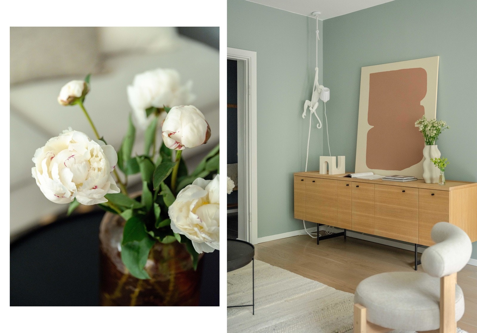 NB!! Det hvite i hjørnet er ikke en ekte ape! Galleribilde