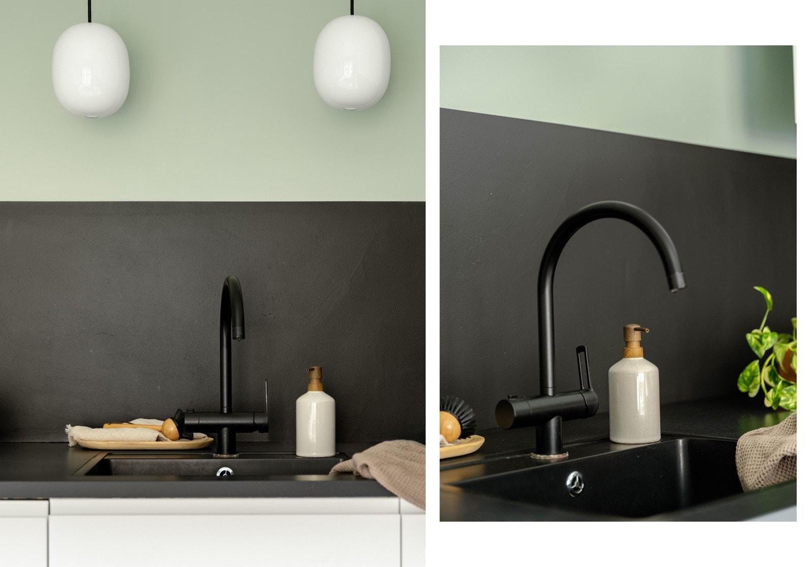 Fine detaljer som for eksempel sort armatur legger til det lille ekstra. Galleribilde