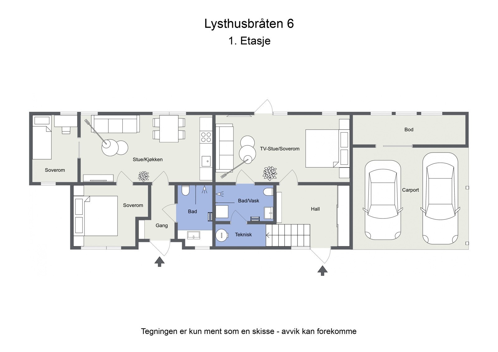 Plantegning 1.etasje Galleribilde
