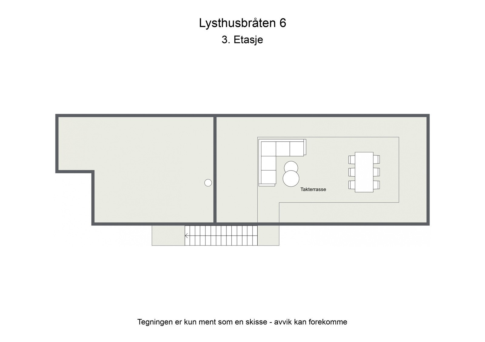 Plantegning takterrasse Galleribilde