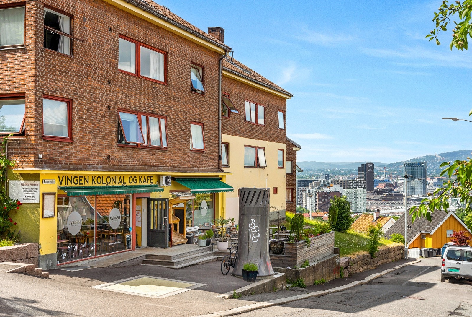 Svingen kolonial og café ligger i nabolaget Galleribilde