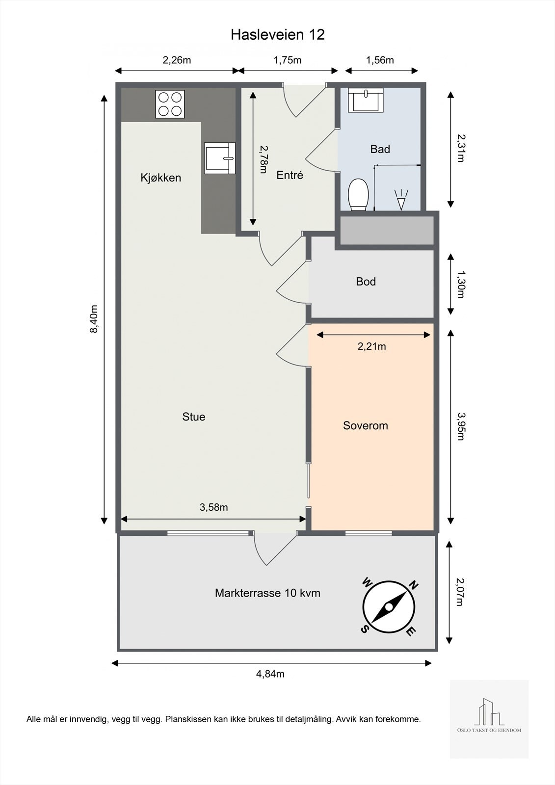 Målsatt plantegning! Galleribilde