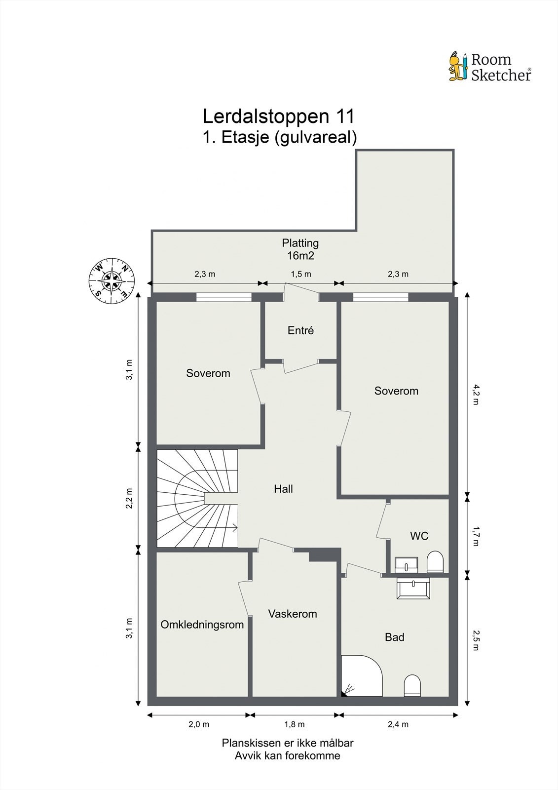 Plantegning 1.etasje Galleribilde