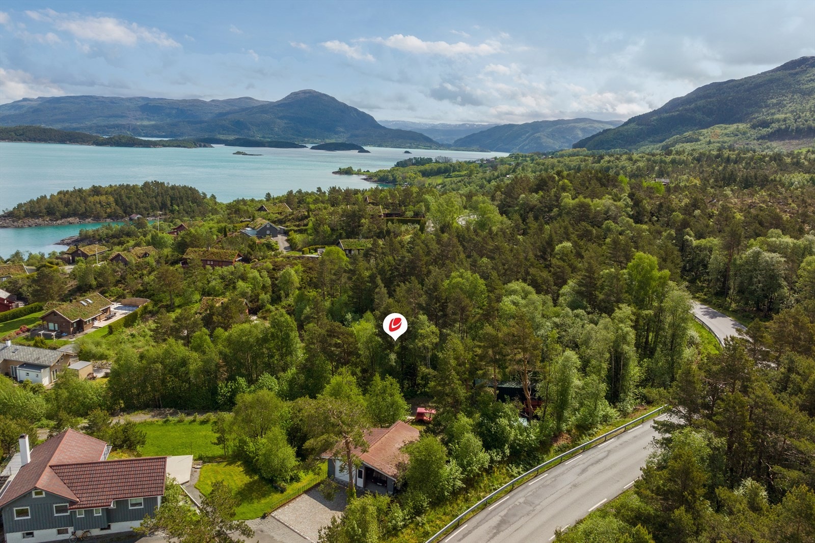 Markering av hyttetomten Galleribilde