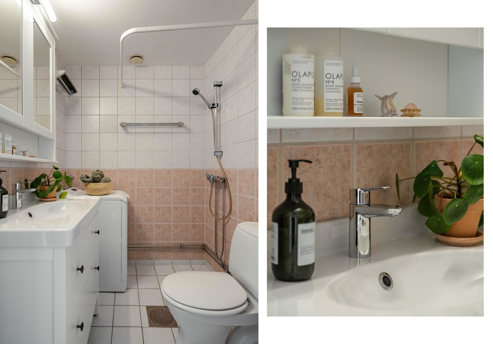 Noen naboer som har tatt badet, har utvidet badet og innlemmet de to kottene som ligger bak veggen (ved vaskemaskin og dusjsone). Omgjøring fra tilleggsdel til hoveddel er søknadspliktig. Galleribilde