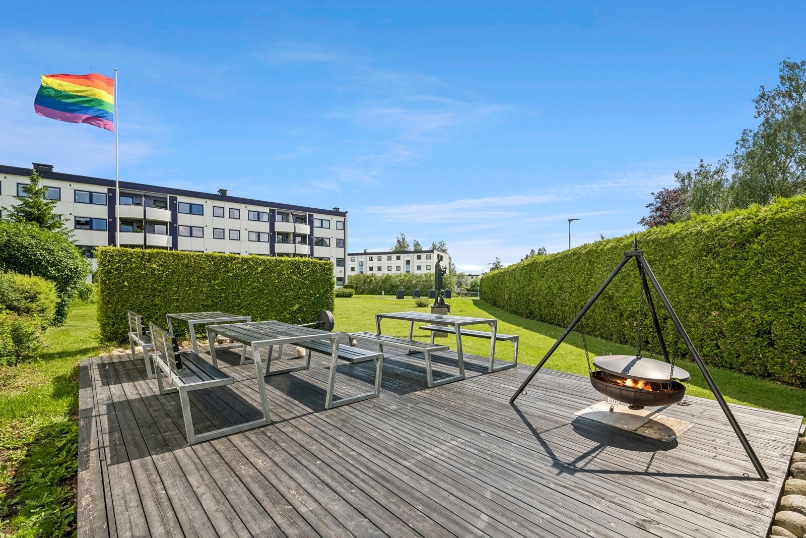 Felles uteområde til fri benyttelse for beboerne Galleribilde