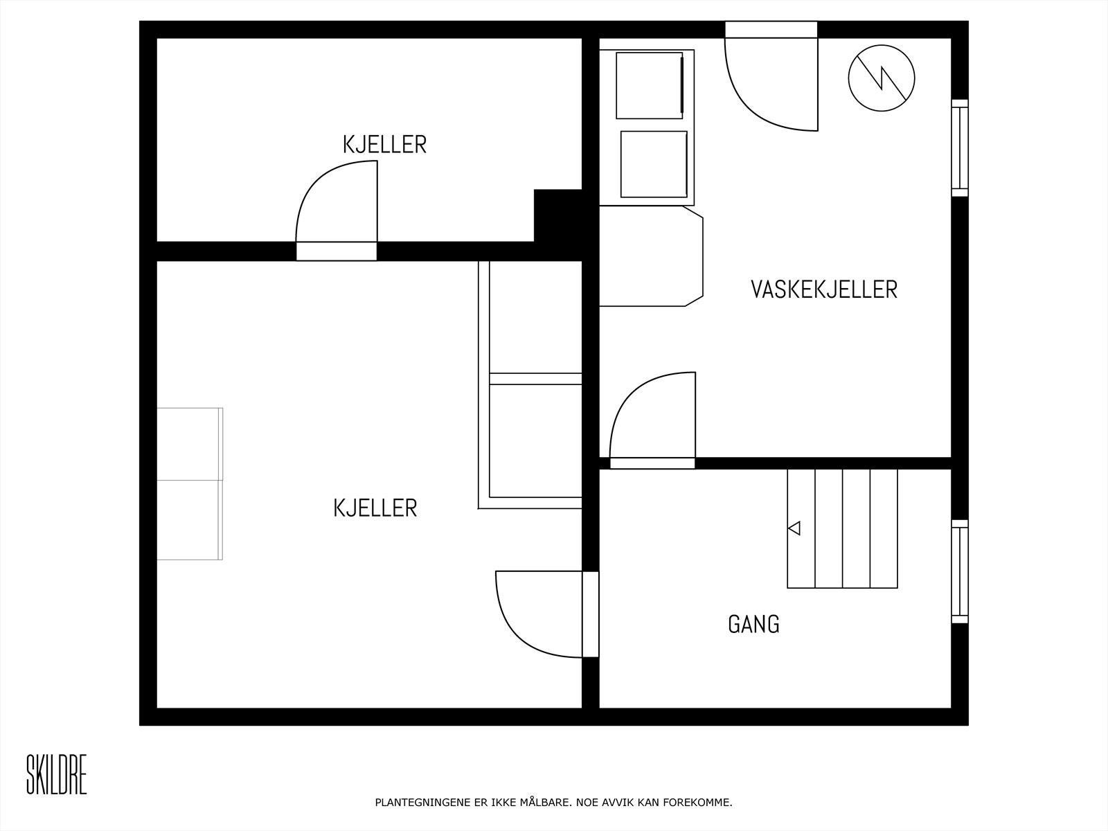Plantegning kjeller. Galleribilde