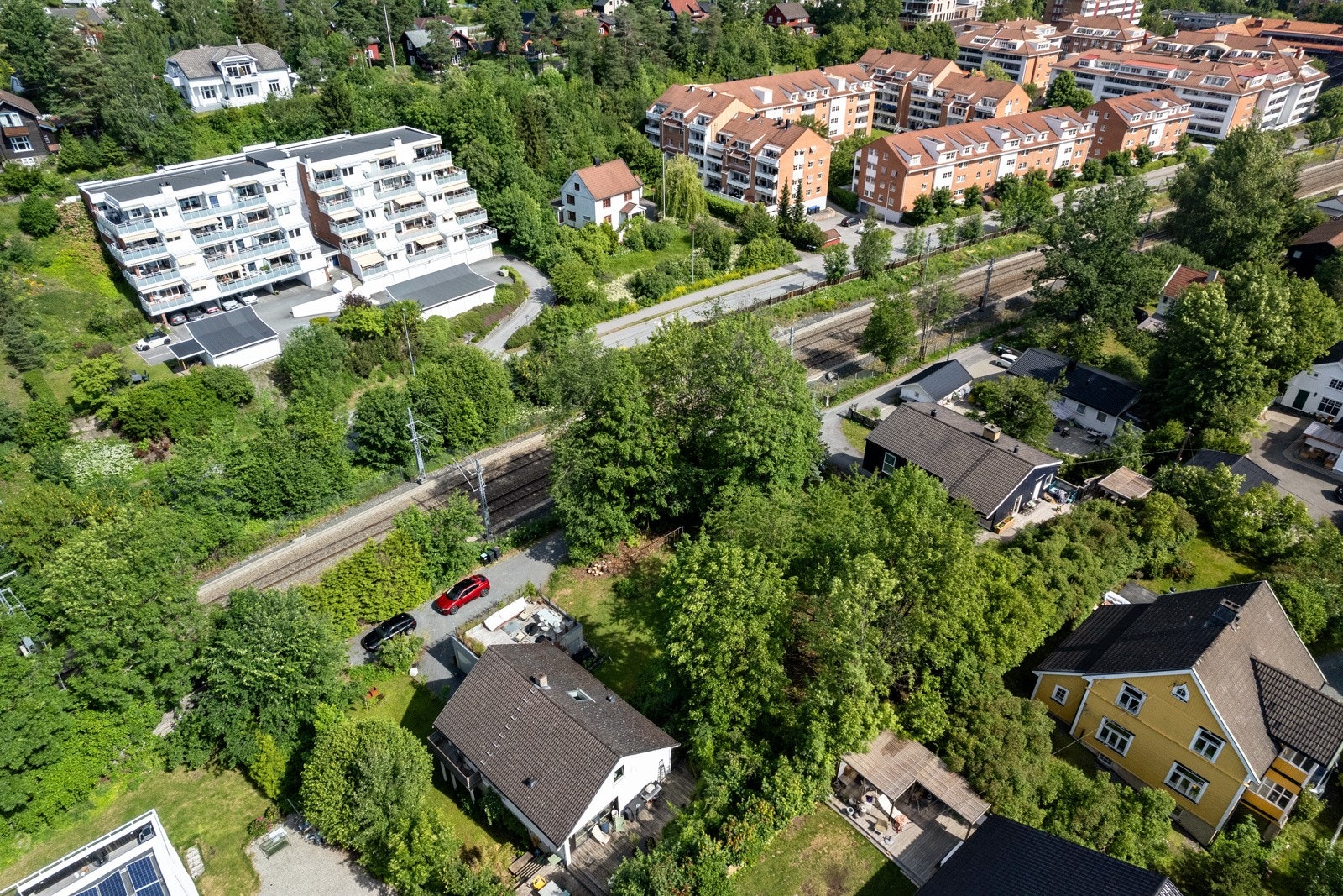 Enkel adkomst vis privat vei med tinglyst adkomstrett Galleribilde
