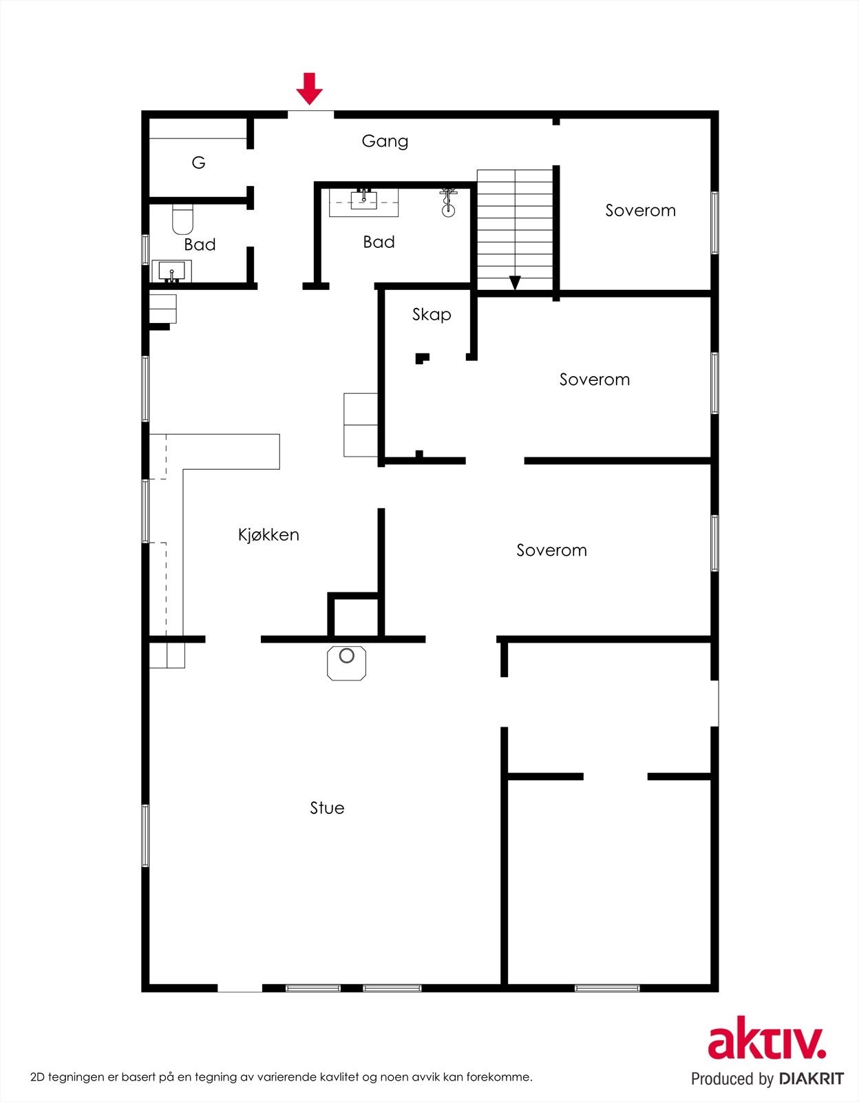 2d plantegning 1.etasje Galleribilde