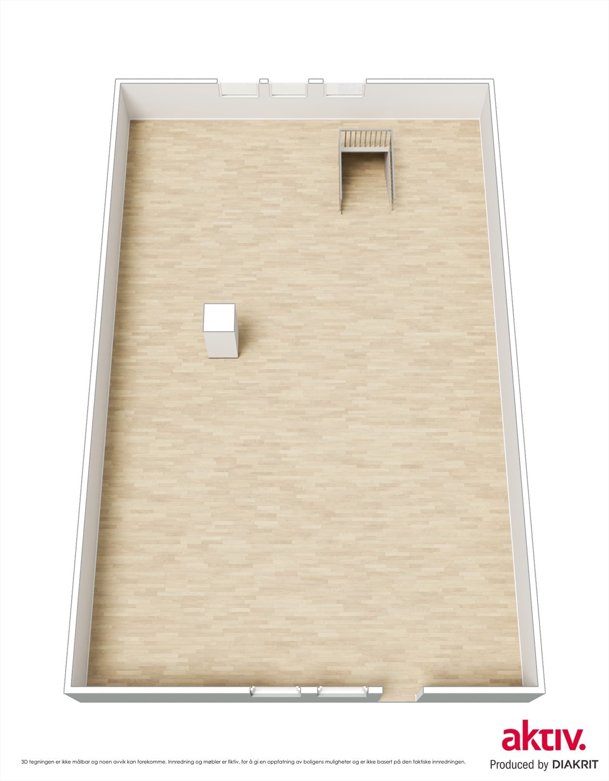 3d plantegning 2.etasje Galleribilde