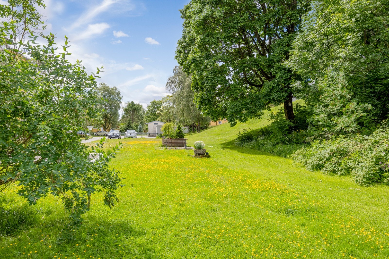 Borettslaget er svært veldrevet og godt vedlikeholdt med blant annet store grøntområder Galleribilde