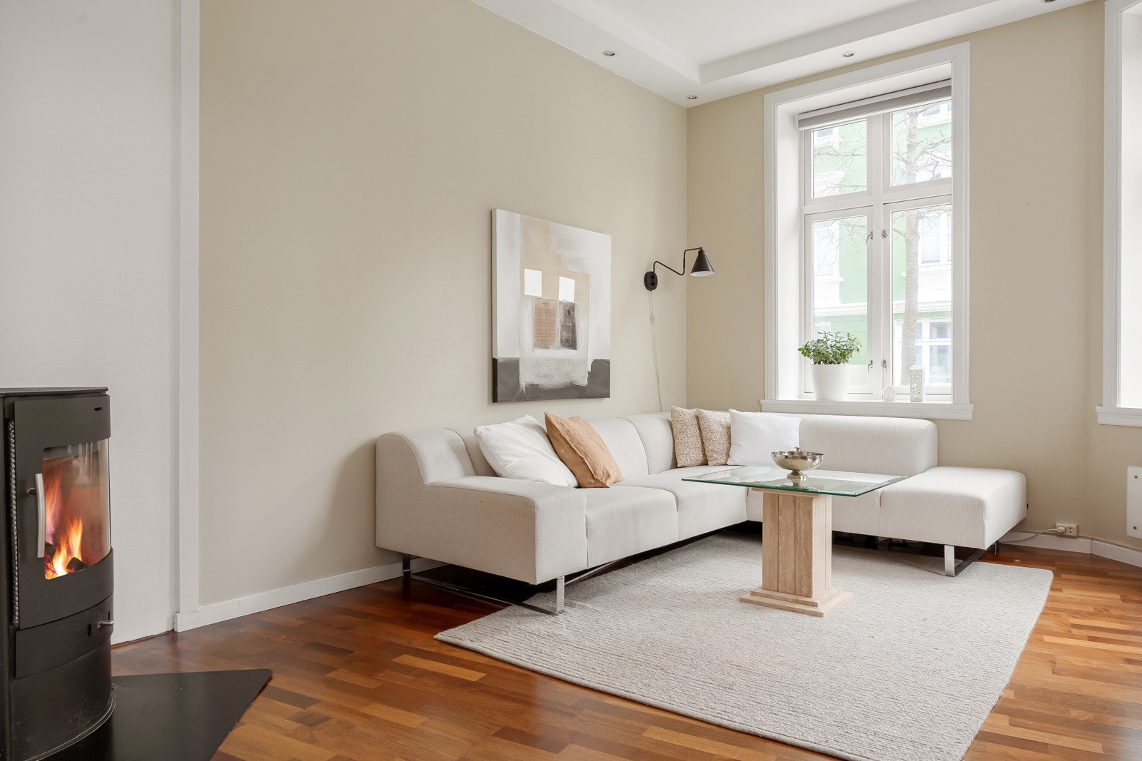 Stuen er målt til 17m². Galleribilde