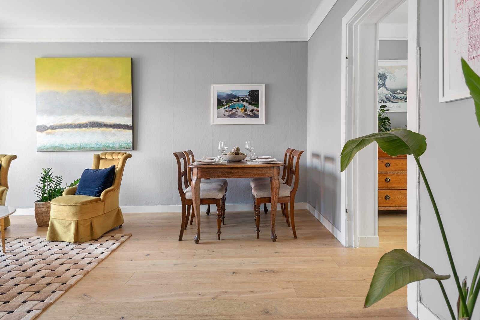 Det ble lagt nytt og lekkert parkettgulv i leiligheten i 2017 Galleribilde