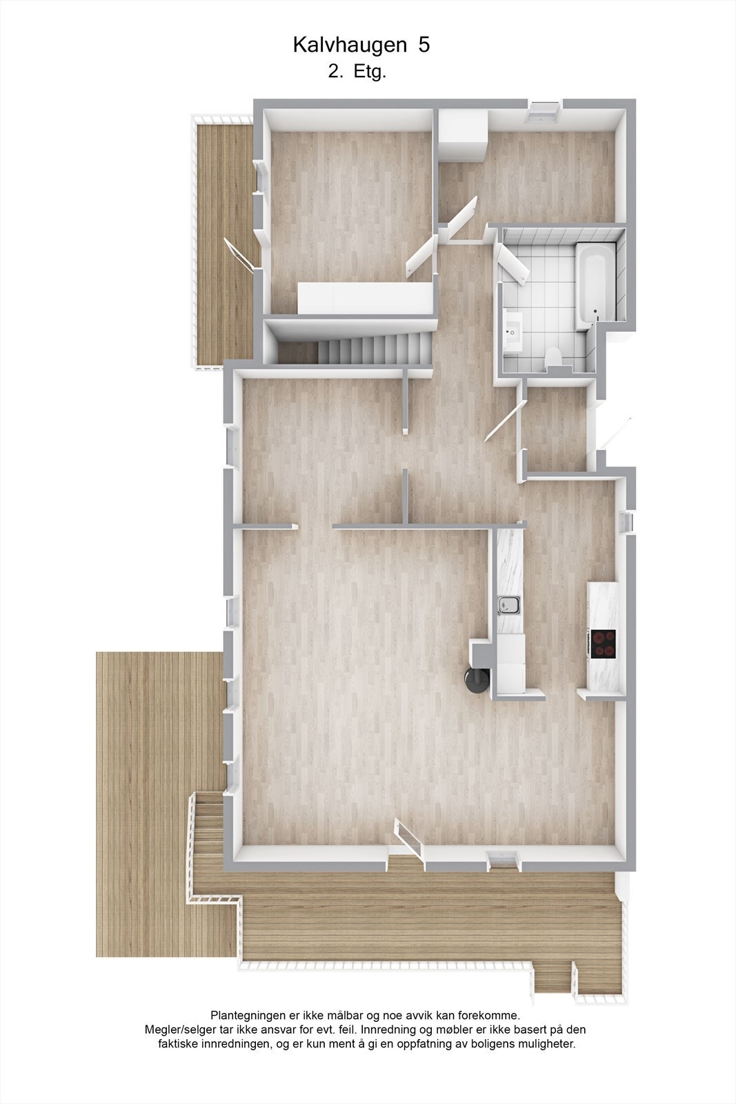 Planskisse 3D - 1.etasje Galleribilde