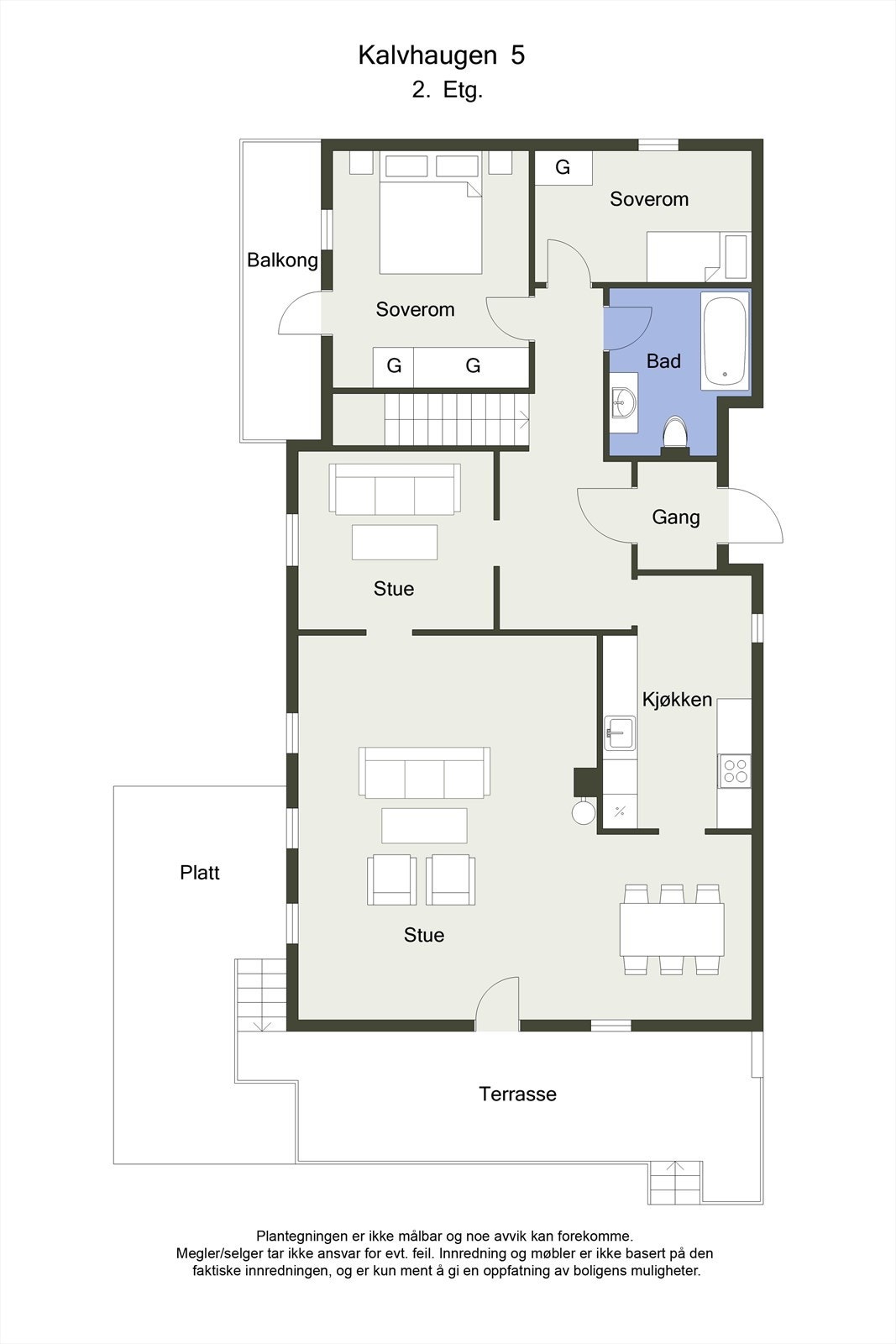 Planskisse 2D - 1.etasje Galleribilde