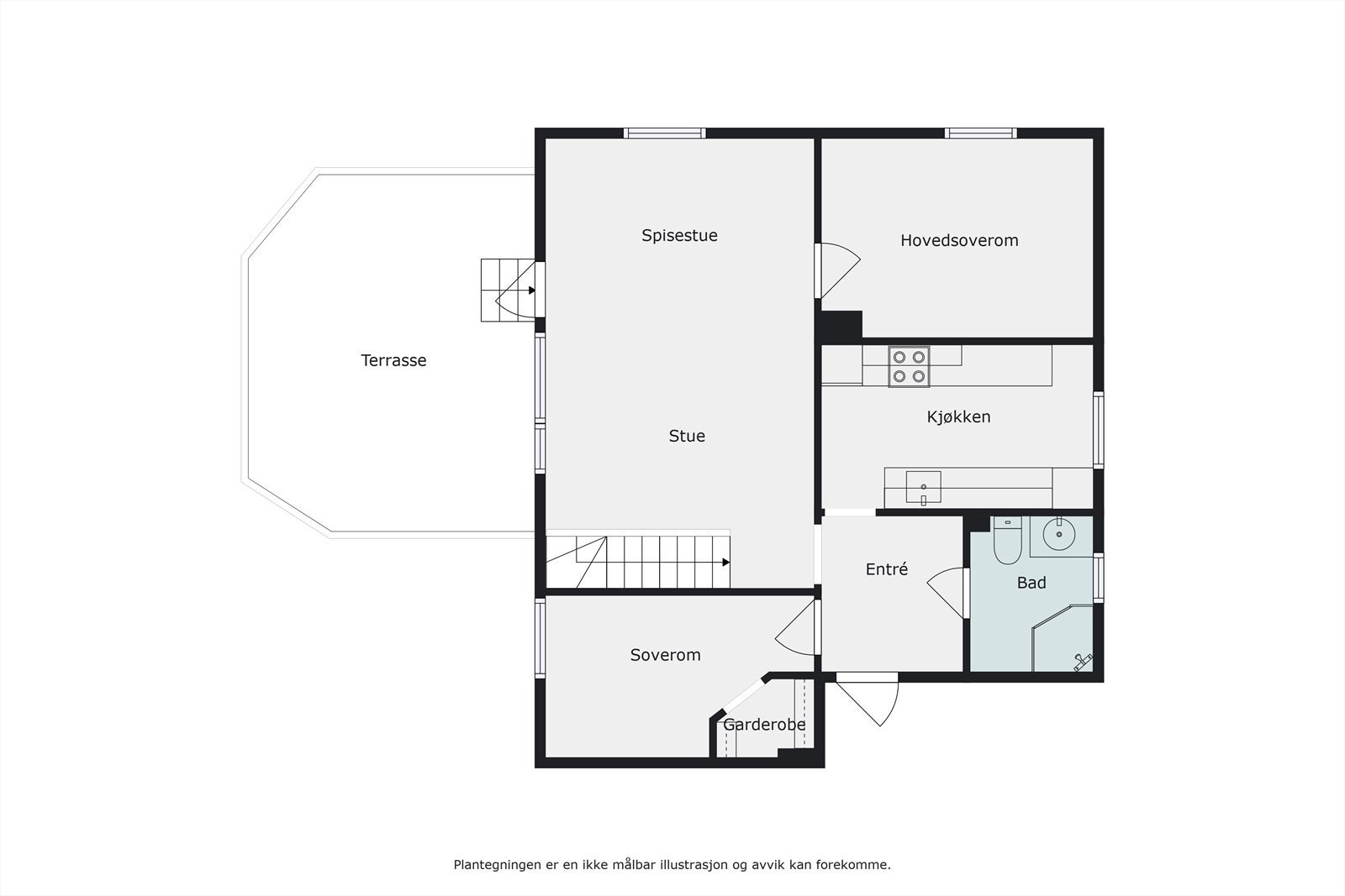 Plantegning 1.etg. Galleribilde