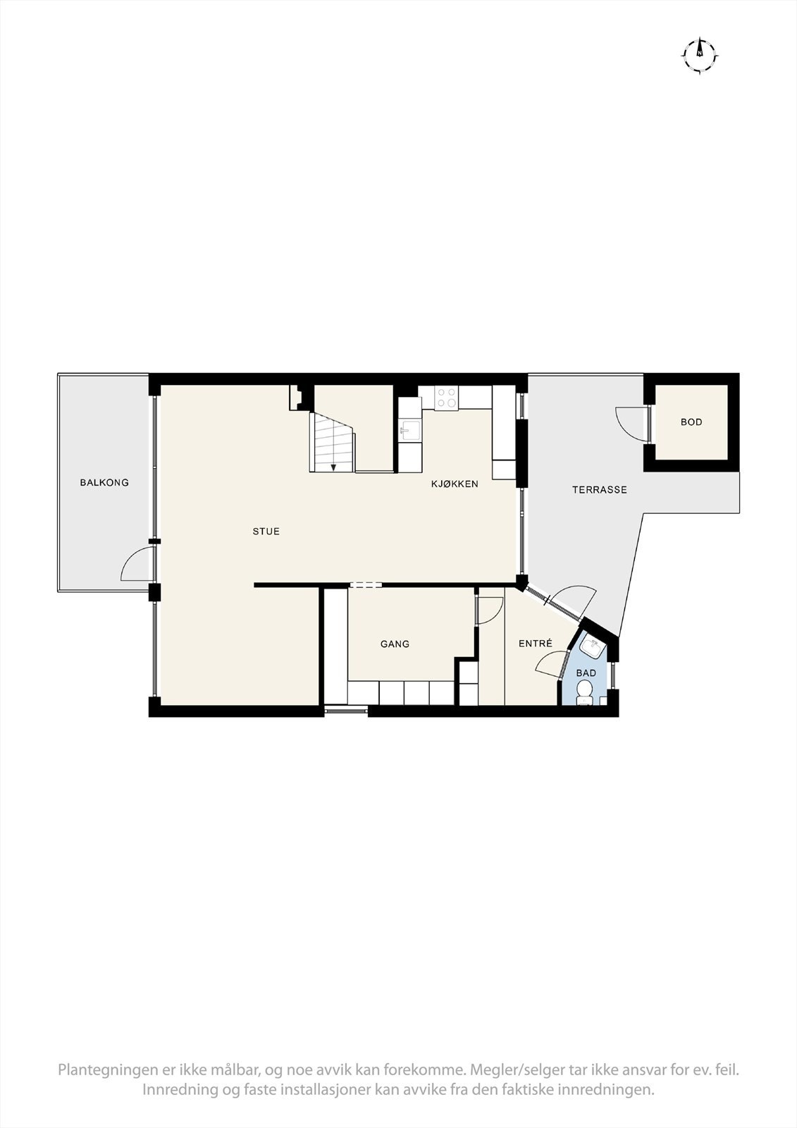 Plantegning 1. etasje Galleribilde