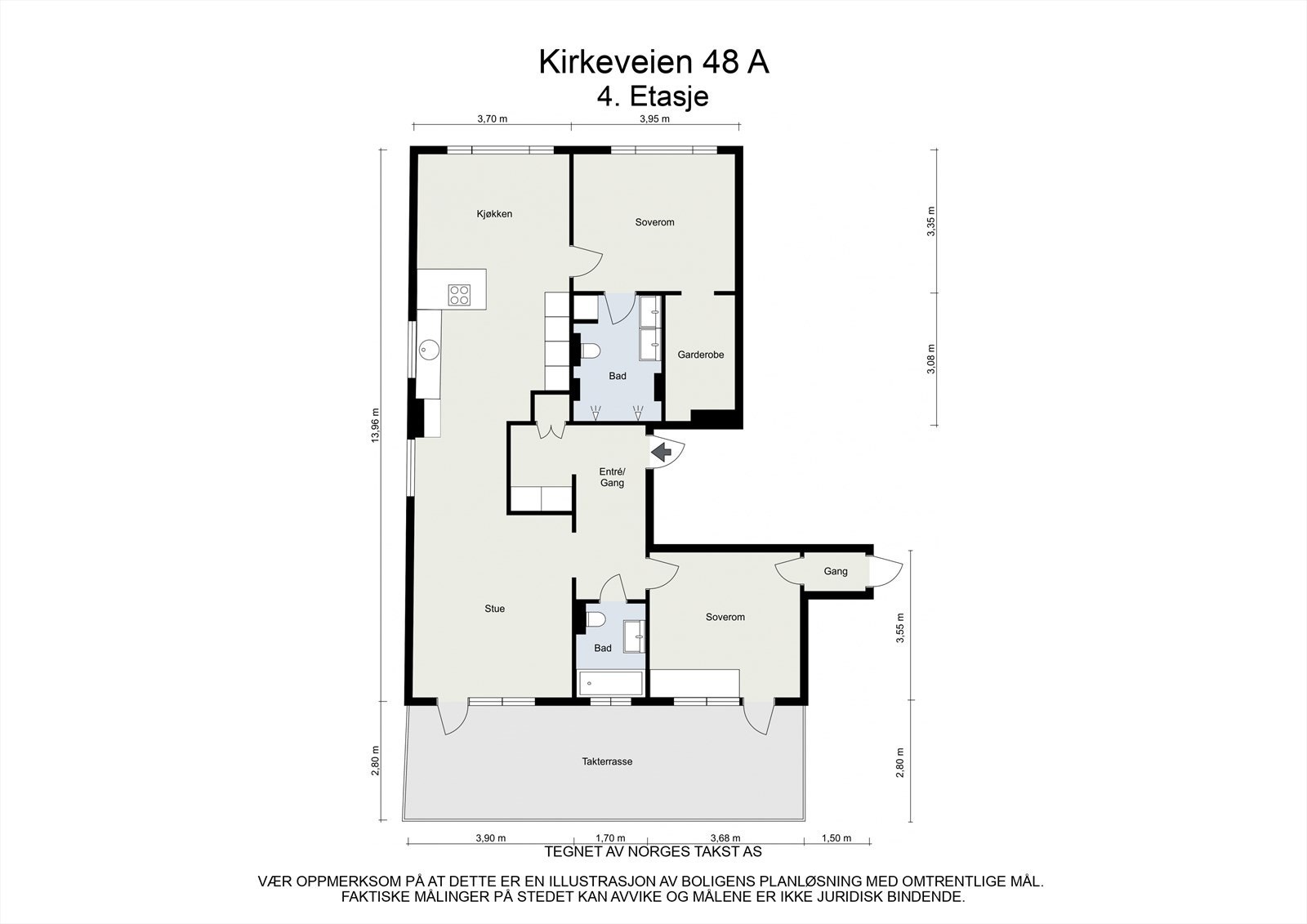 Vi starter med plantegningen slik at du får orientert deg i boligen. Galleribilde