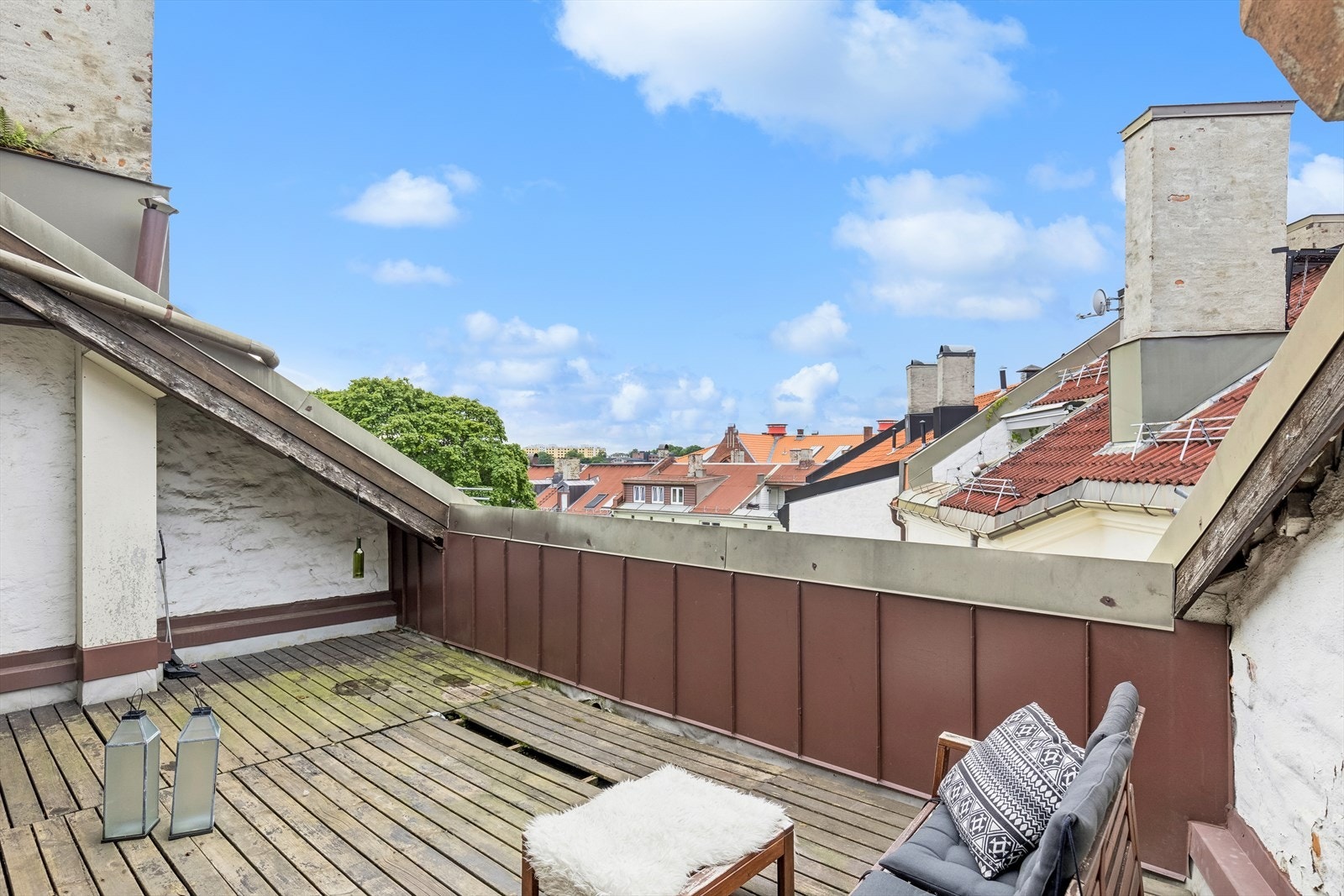 Felles takterrasse i borettslaget. Galleribilde