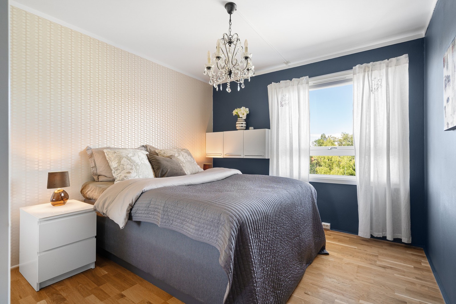 Leiligheten har to gode soverom, dette på 11,5 kvadratmeter. Galleribilde