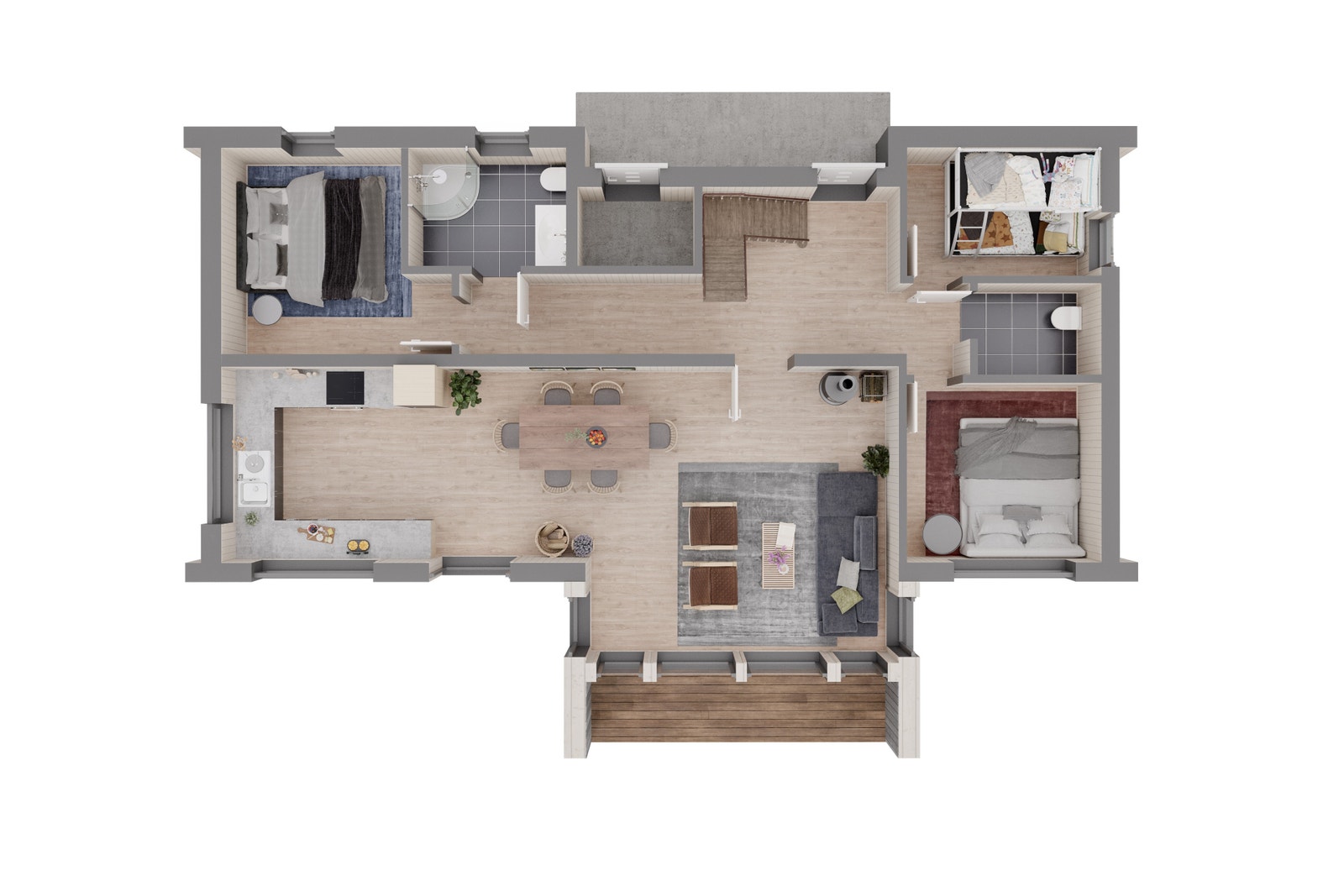 3D-plan 1.etasje Galleribilde