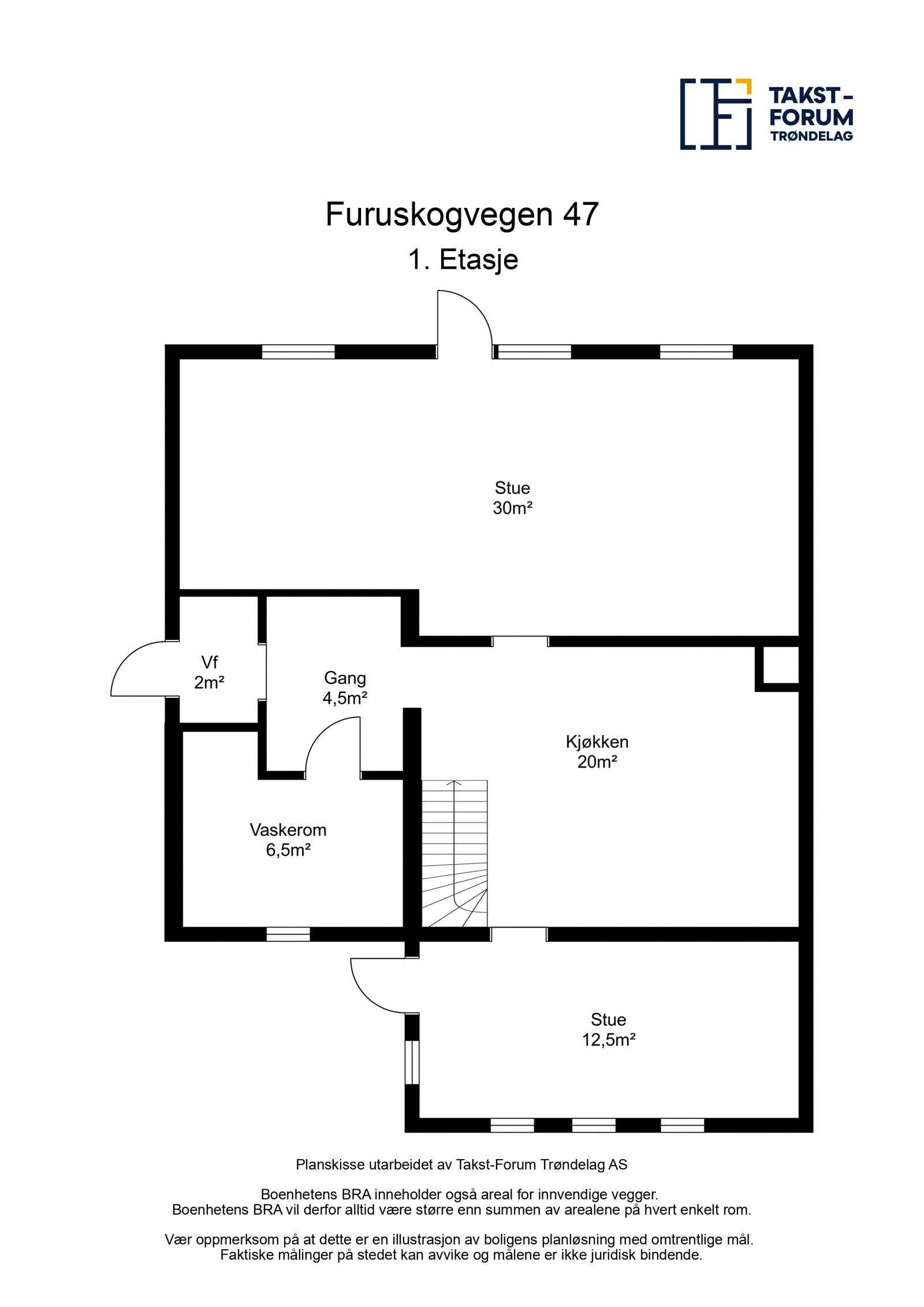 Planskisse 1. etasje. Galleribilde