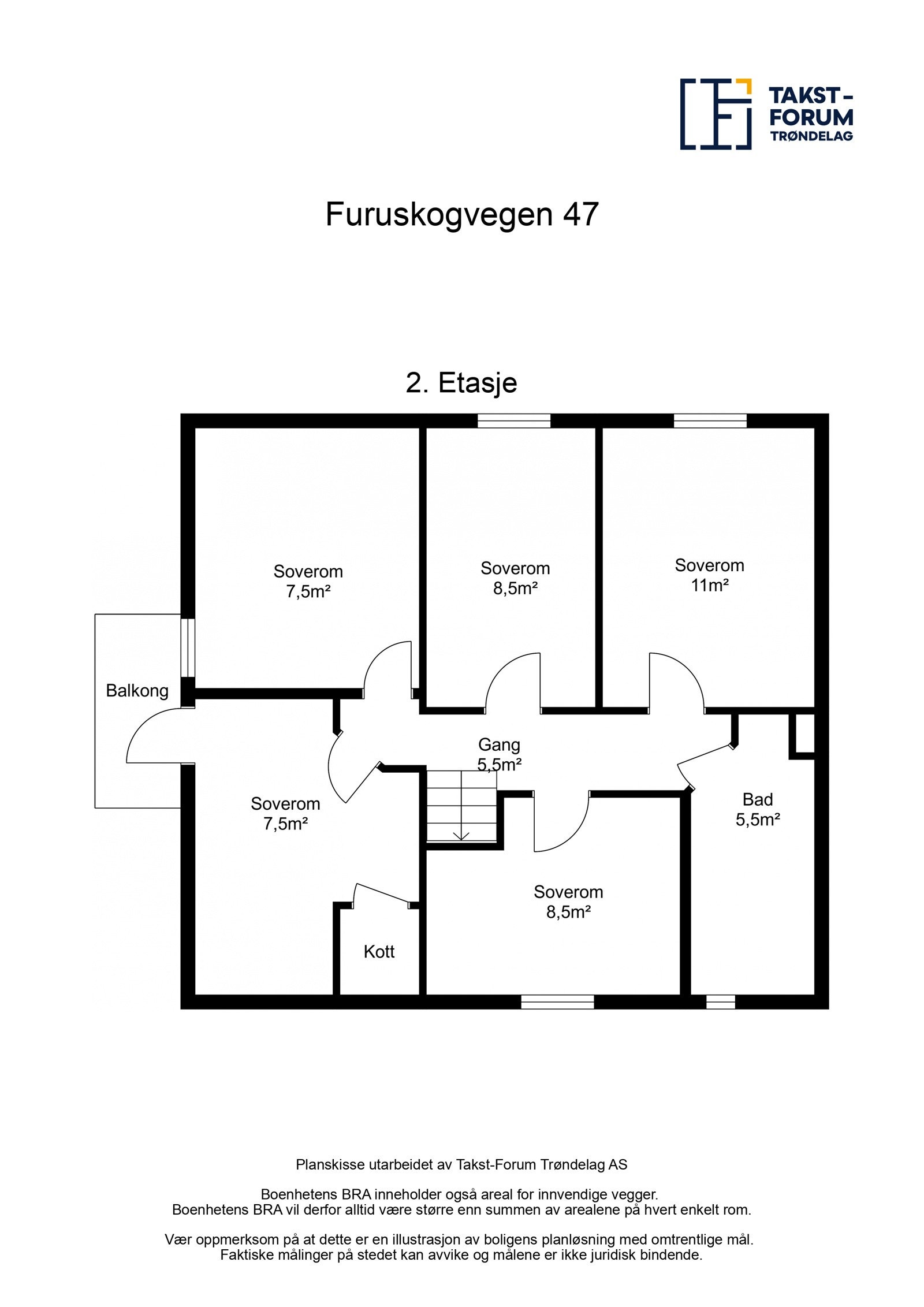 Planskisse 2. etasje. Galleribilde