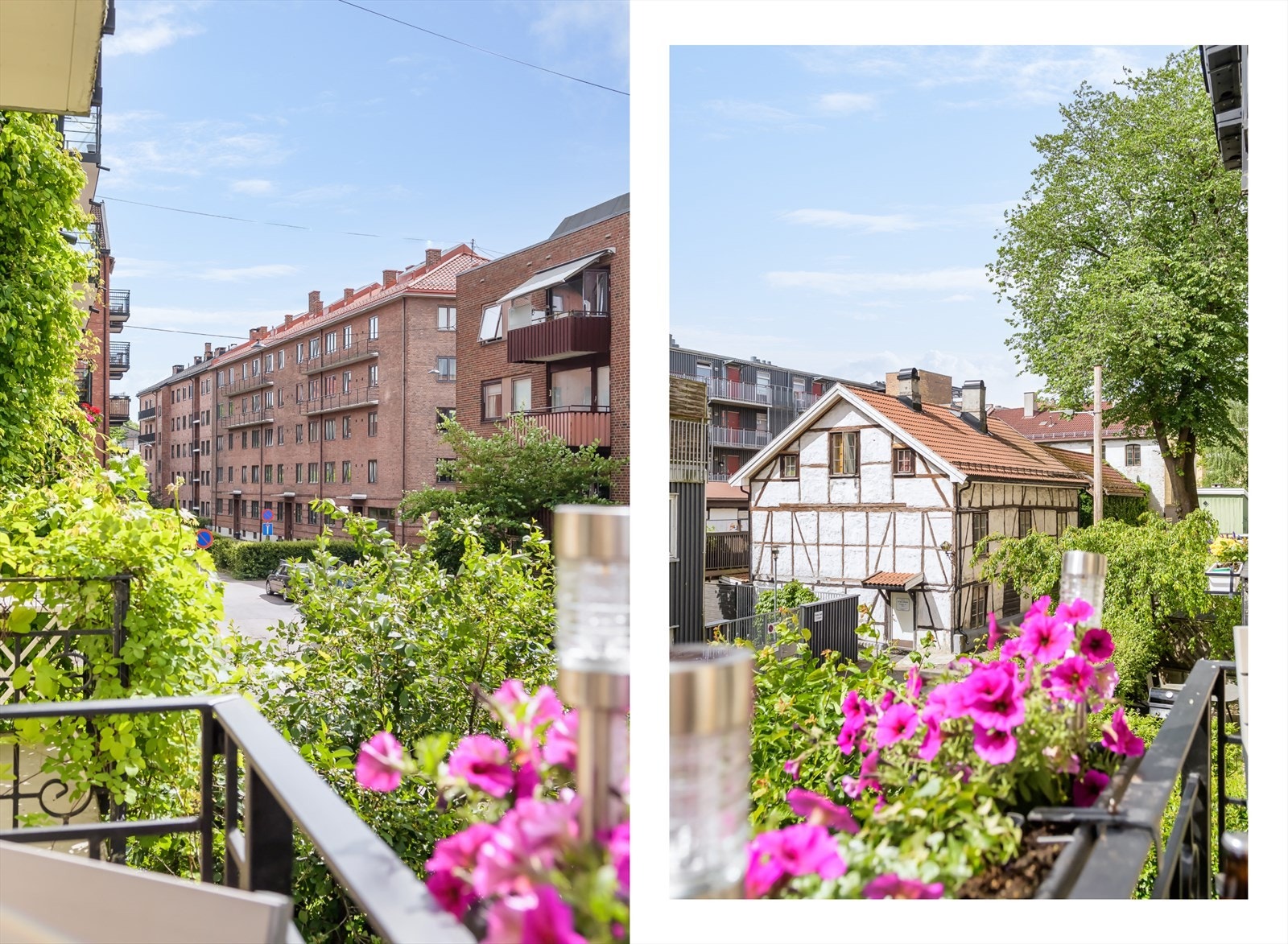 Boligen ligger i en tilbaketrukket gate med lite trafikk Galleribilde