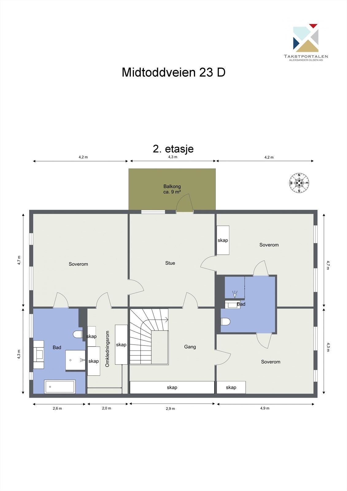 Hovedhus, 2. etasje Galleribilde