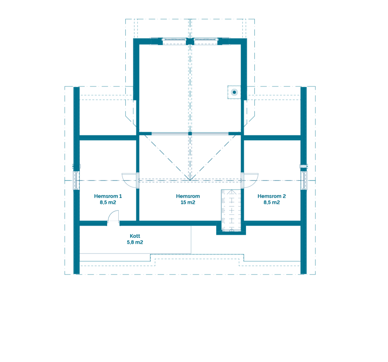 Plantegning Polar 88 hems (32m2 gulvareal) Galleribilde