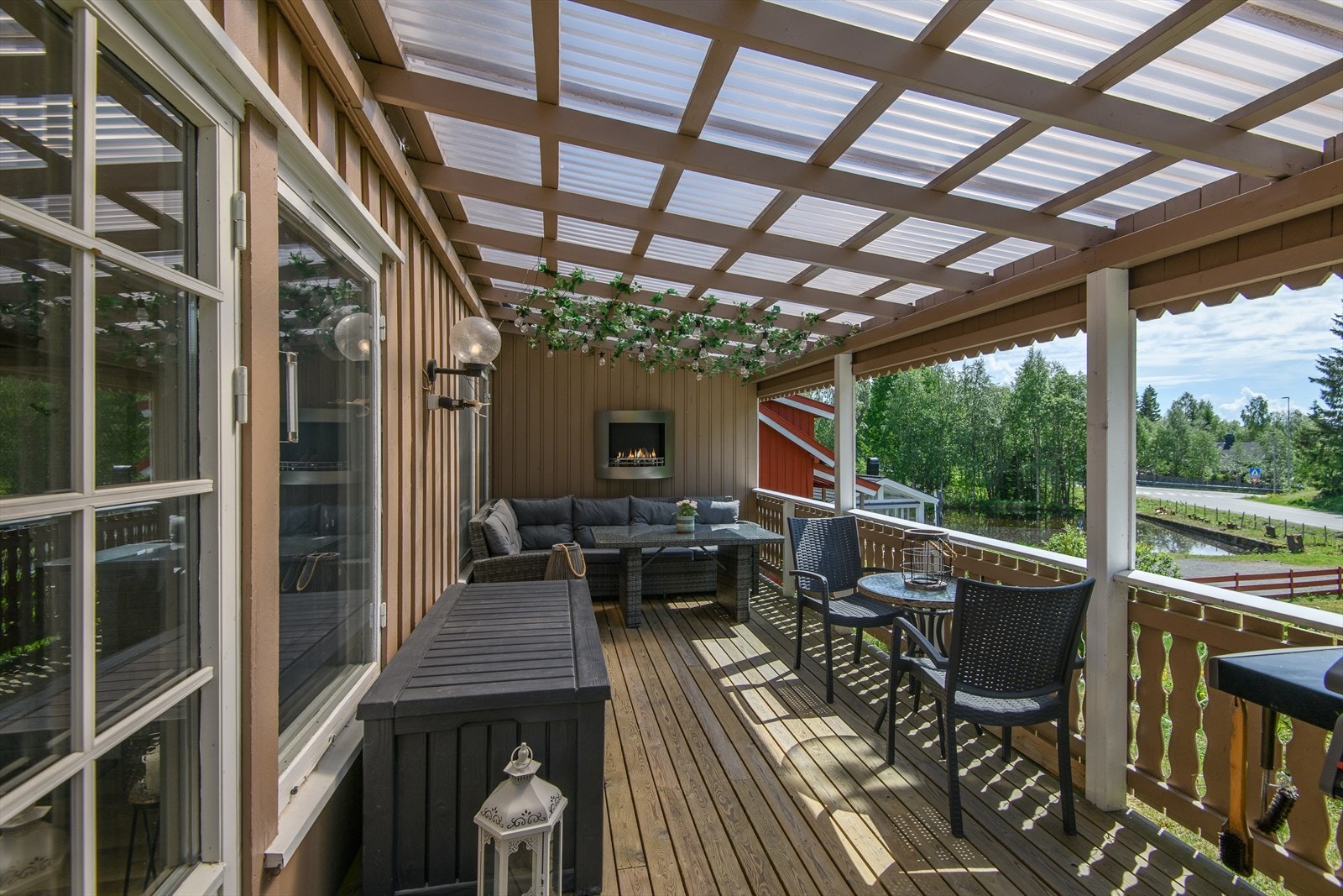 Overbygd terrasse på 19m². Galleribilde