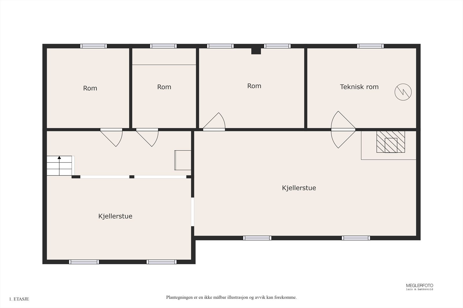 Plantegning underetasje. Galleribilde