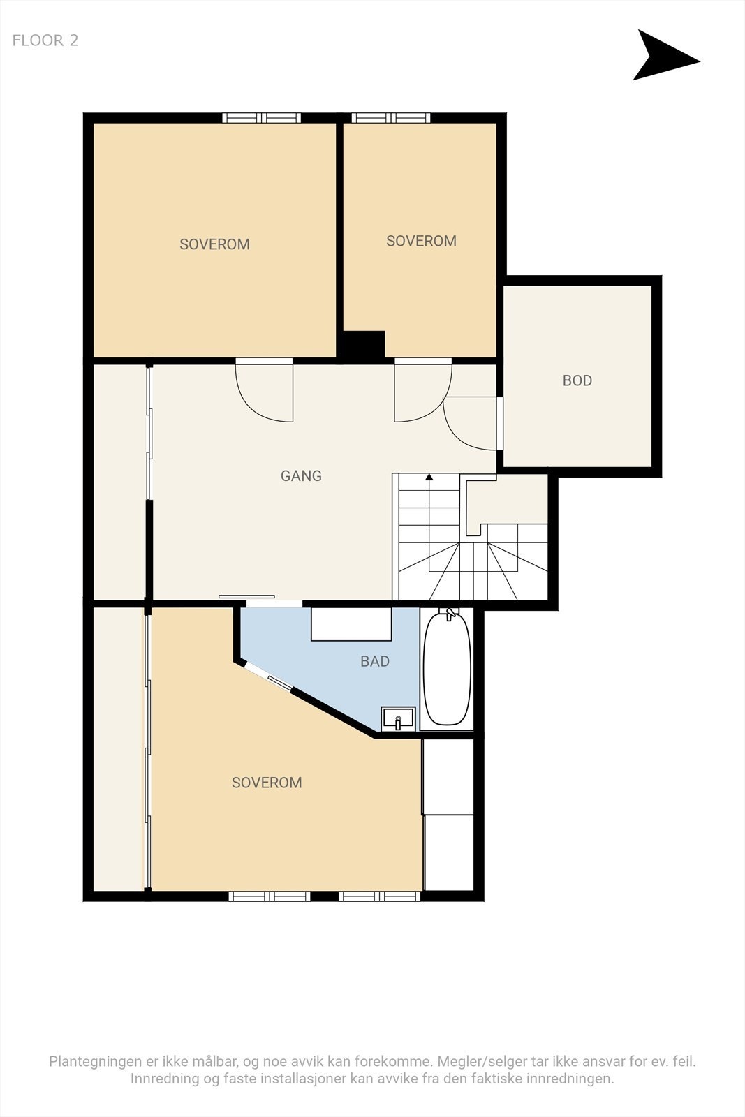 Plantegning 2 etg Galleribilde