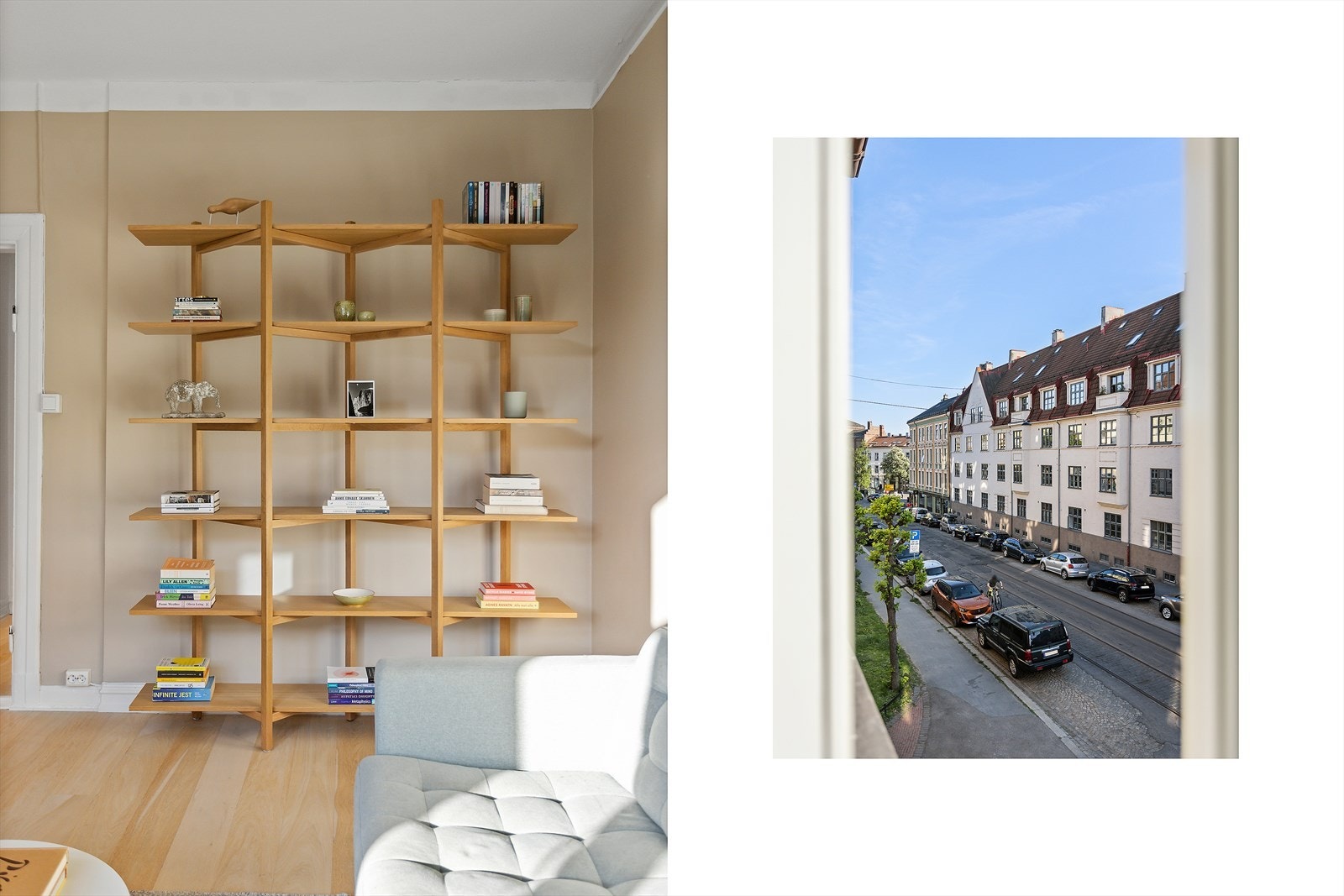 Stuen ligger vendt mot en sidegate på Torshov. Her har man flott utsyn mot klassisk Torshovbebyggelse. Galleribilde