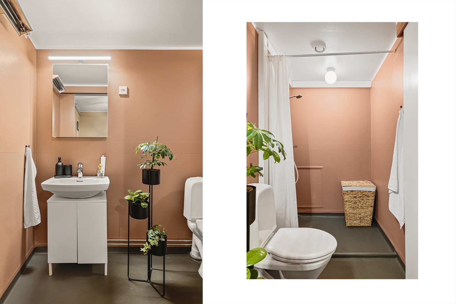 I 2021 ble badet malt og det ble satt inn nytt skap under servant. Det er opplegg for vaskemaskin på badet, samtidig som det er mulig å benytte seg av borettslagets felles vaskeri. Galleribilde
