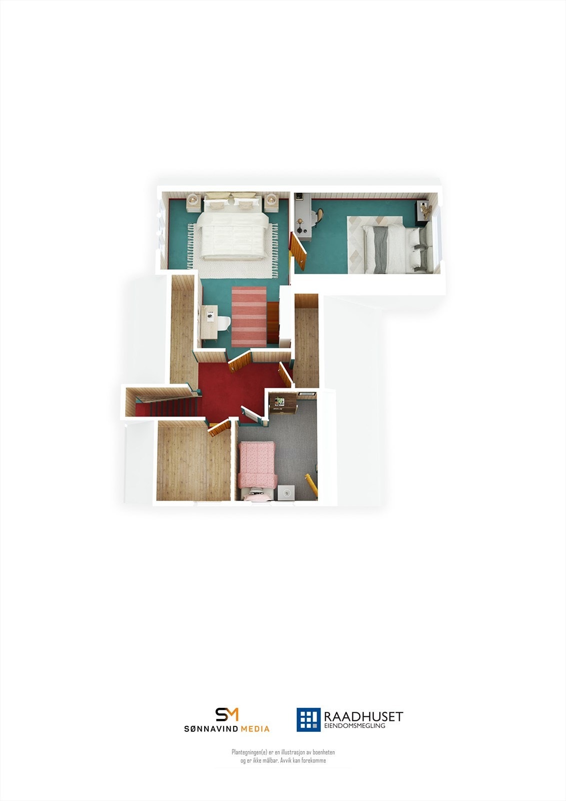 3D Plantegning | 3. Etasje Galleribilde