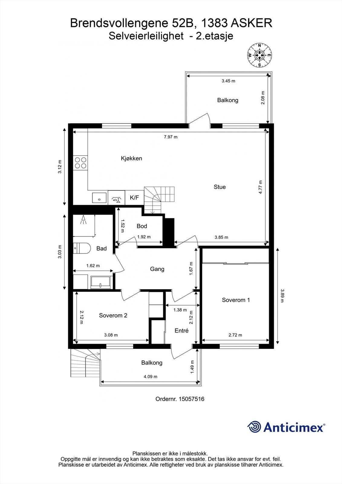 Plantegning 2. etasje. Galleribilde