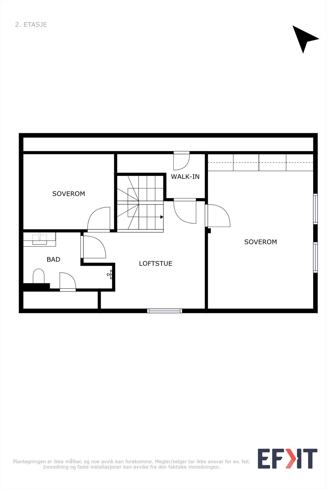 Planløsning 2.etasje Galleribilde