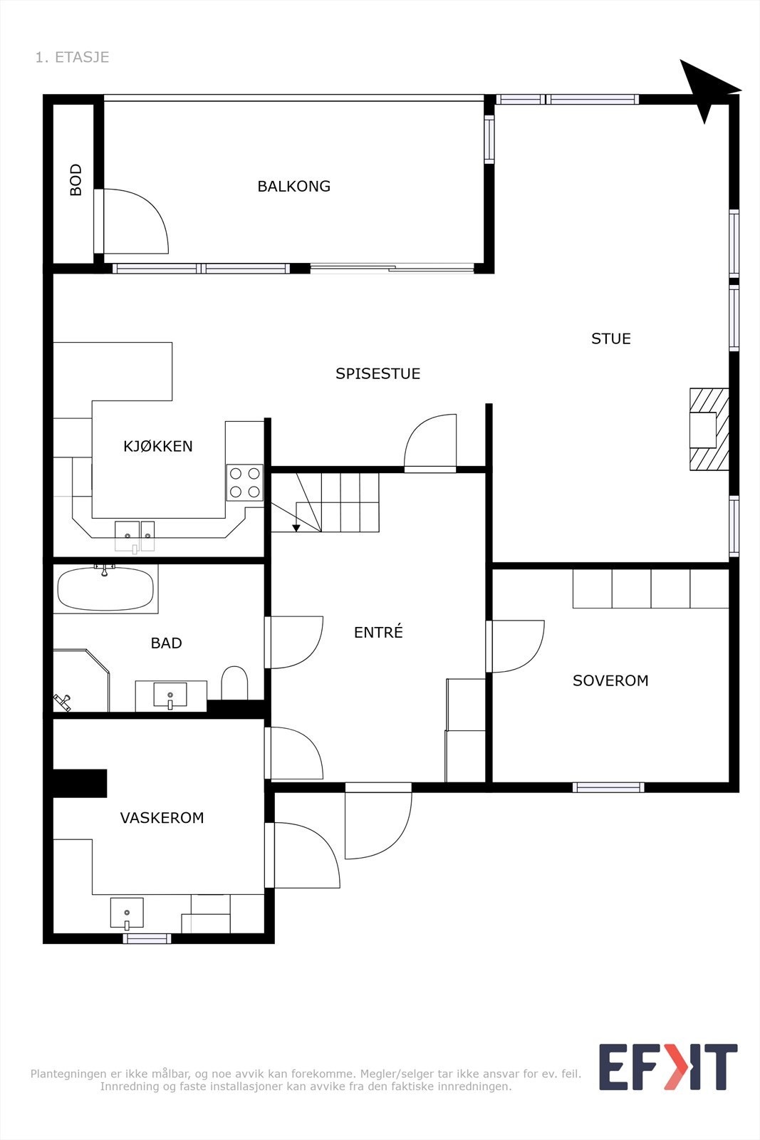 Planløsning 1.etasje Galleribilde