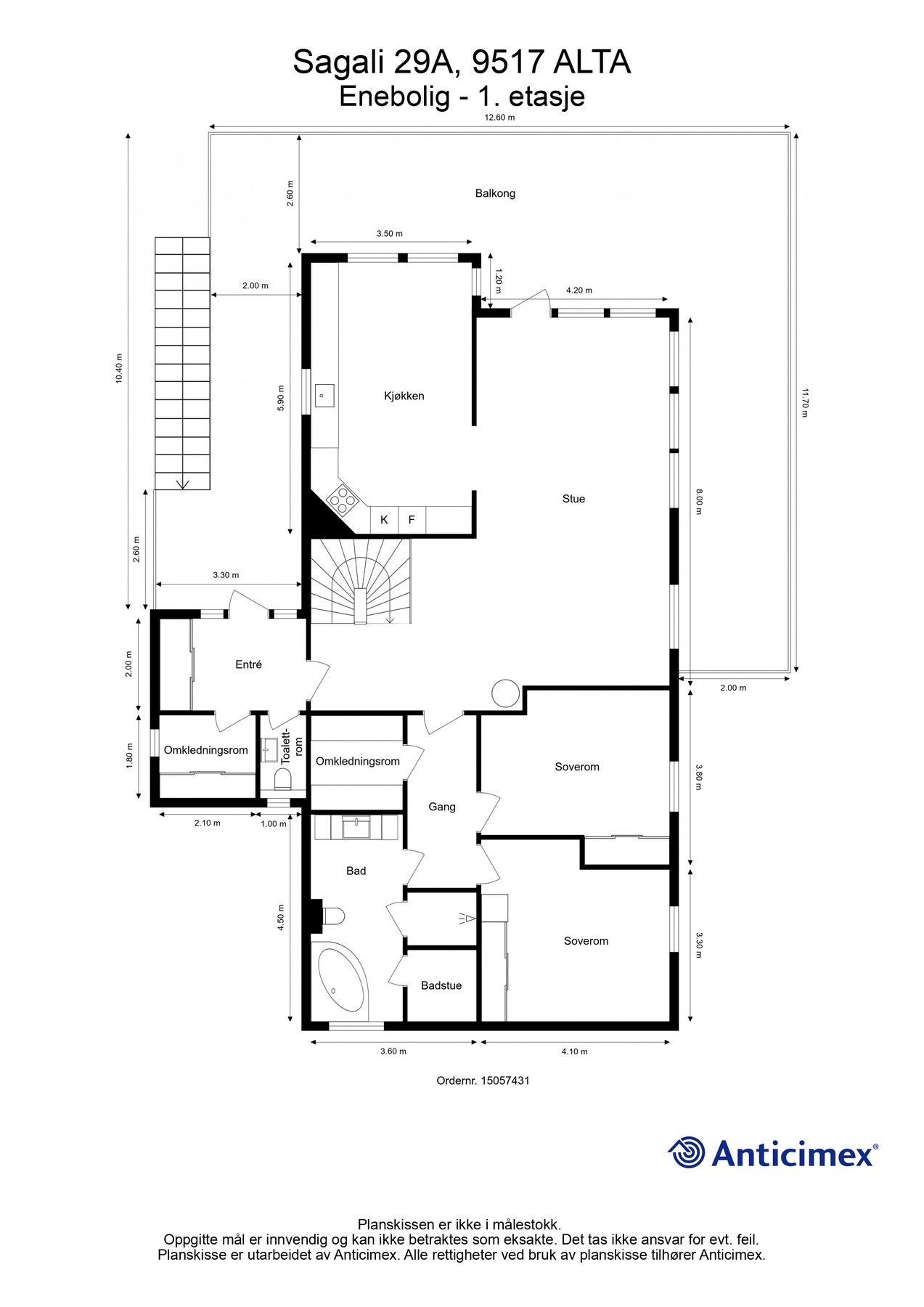 Plantegning 1. etasje. Galleribilde